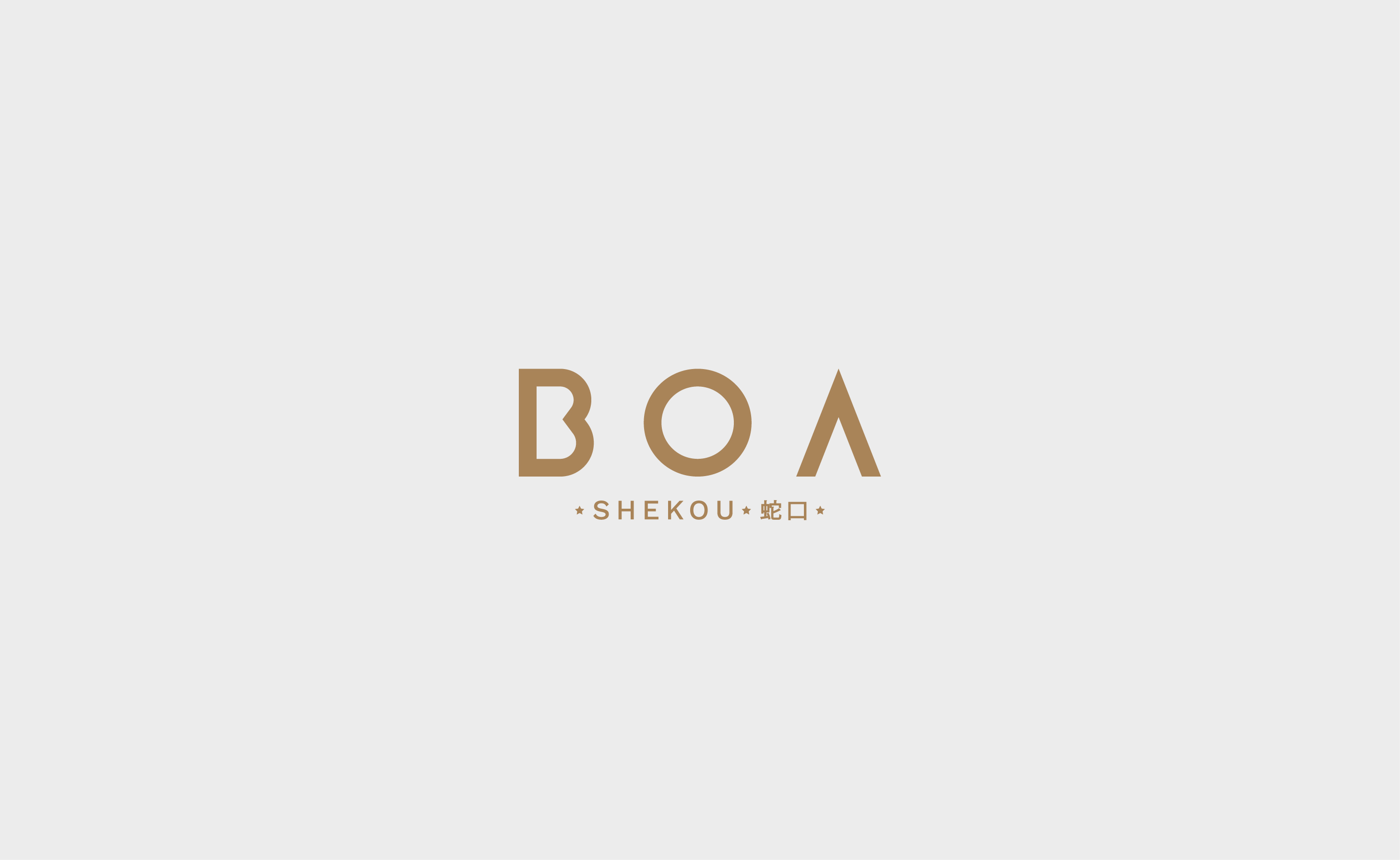 design du logo en couleur pour le bar restaurant boa par le studio graphique archétype à Annecy