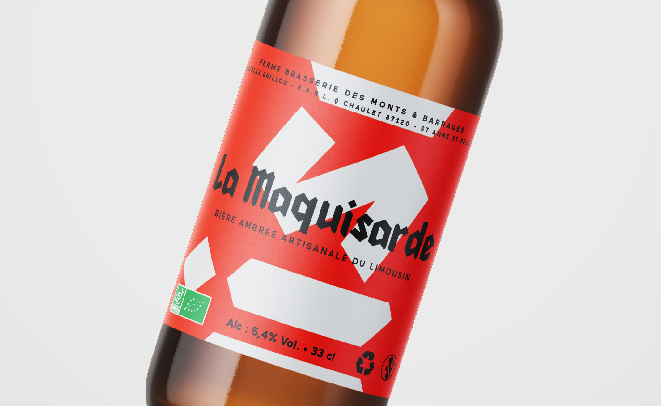 design d'une étiquette pour l’identité visuelle de la bière maquisarde