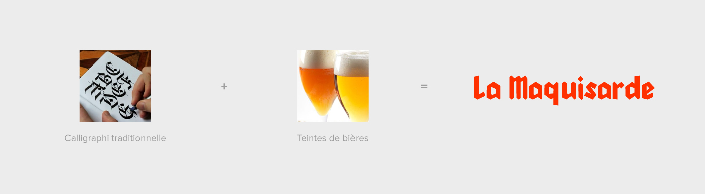 composition de l’identité visuelle de la bière maquisarde