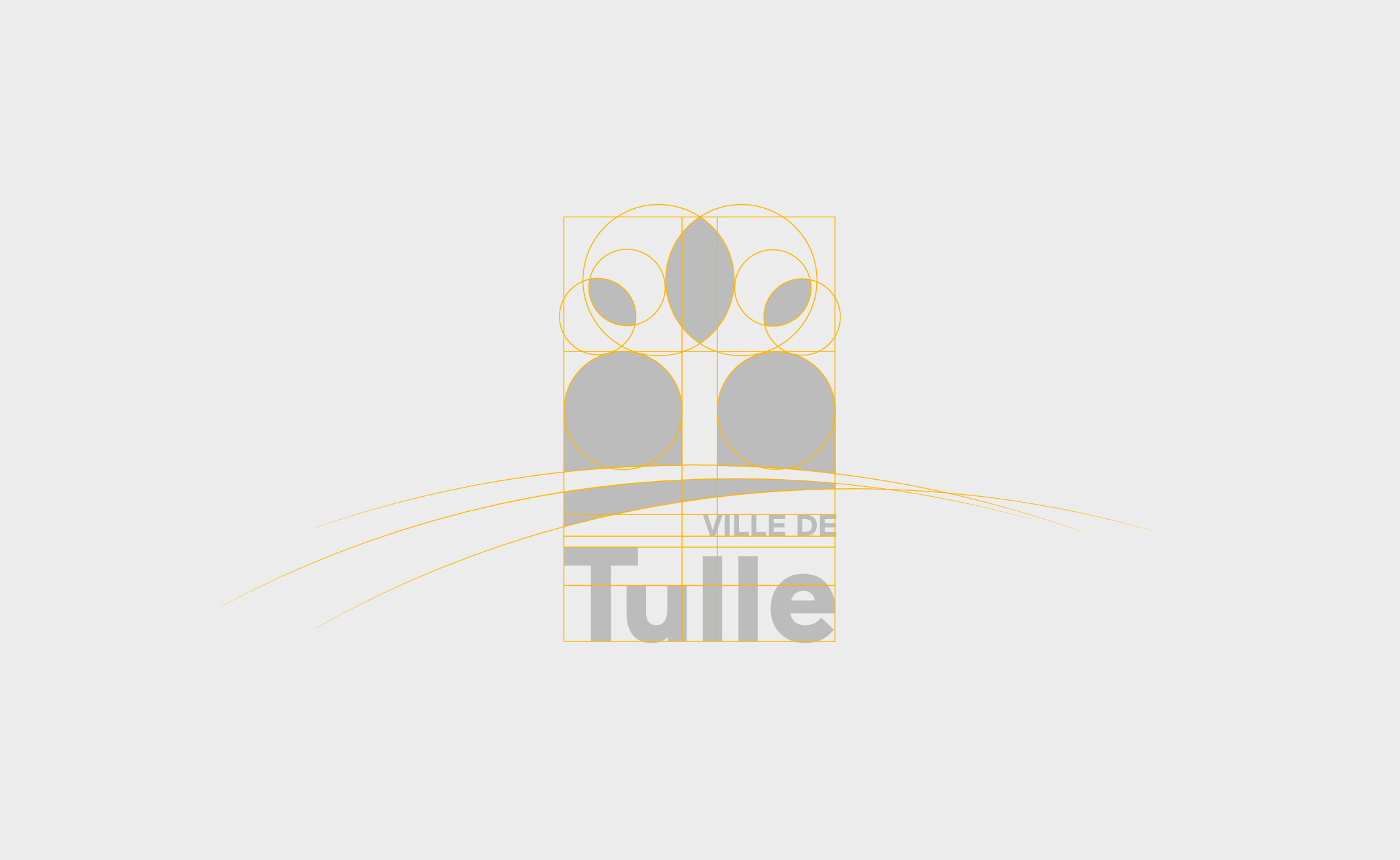 design de la construction du logo pour la municipalité de la ville de tulle